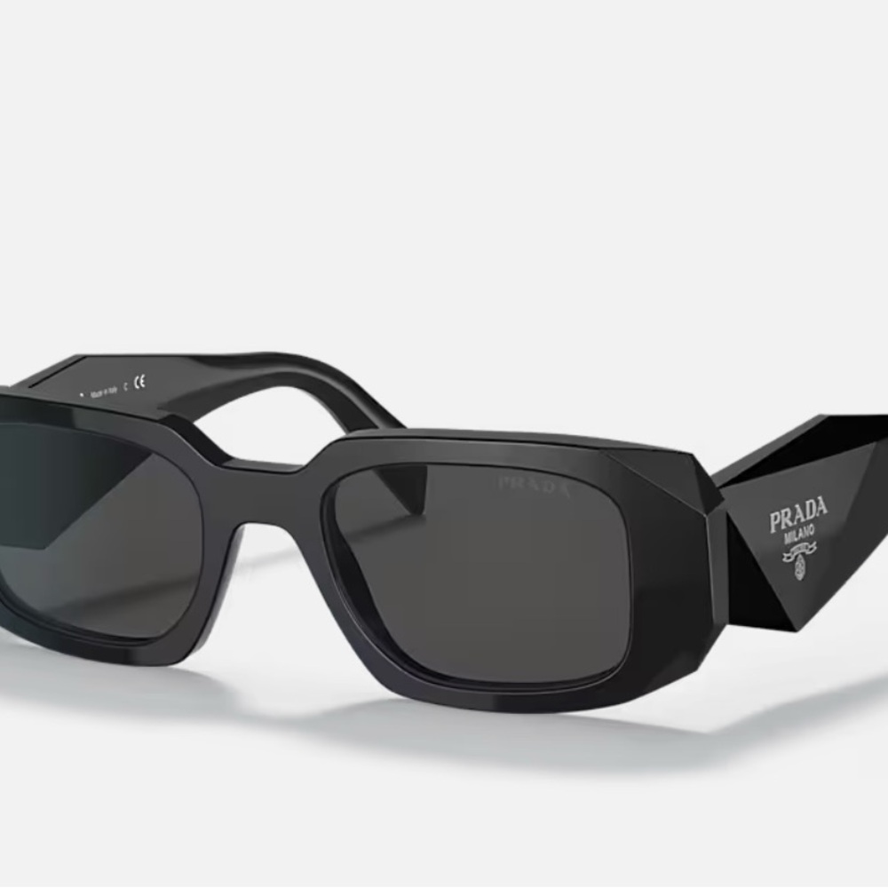 Prada black rectangle sunglasses